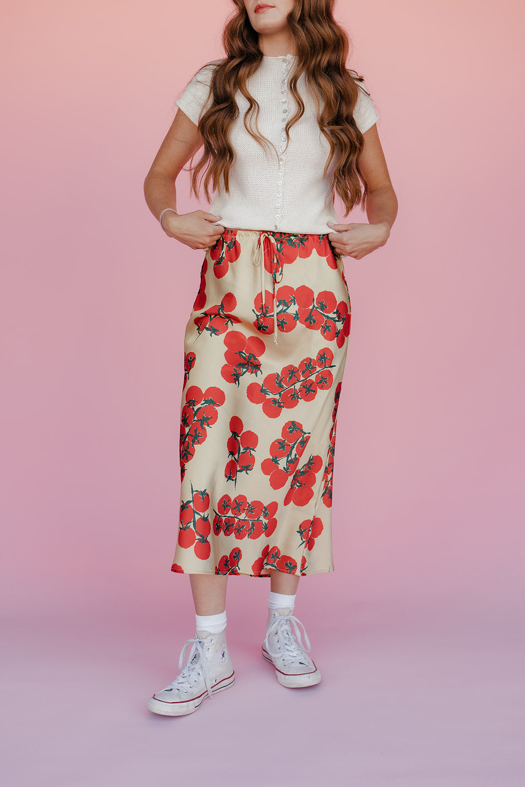 On The Vine Satin Skirt