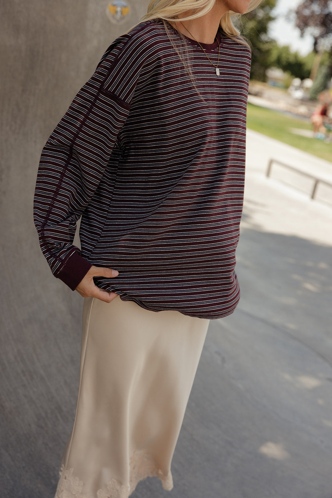 Mullberry Stripe Pullover