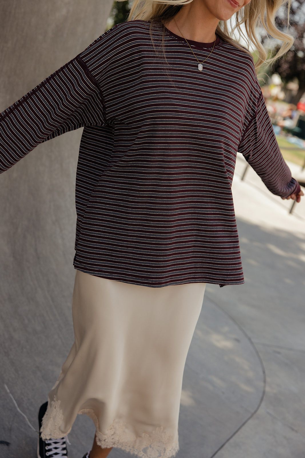 Mullberry Stripe Pullover