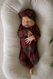 Bamboo Zip Pajamas | Christmas Plaid