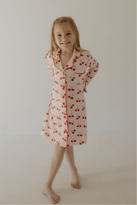 Toddler Bamboo Sleeping Dress | Cherry Orchard