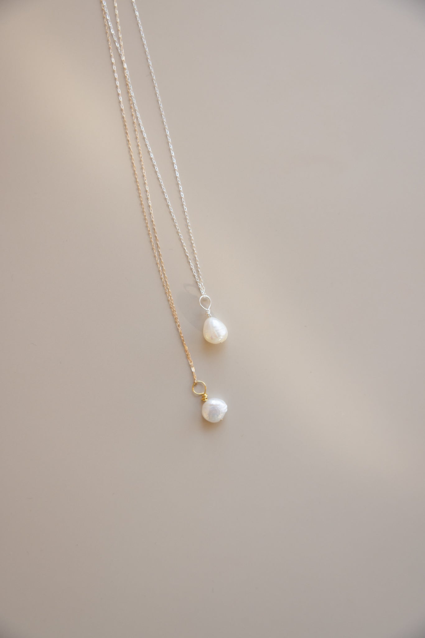 Chain Necklace + Pearl Pendant