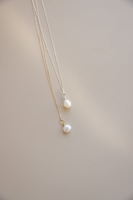 Chain Necklace + Pearl Pendant