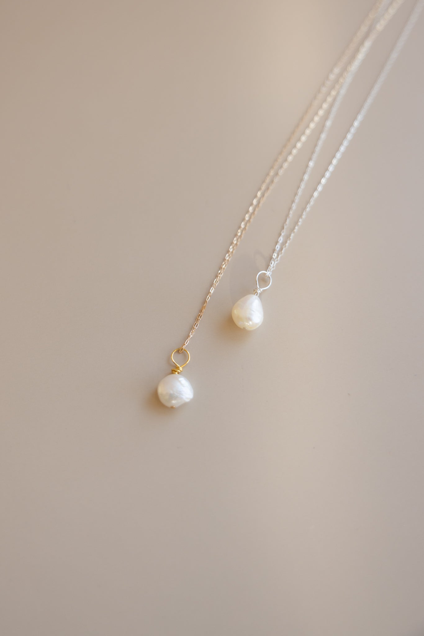 Chain Necklace + Pearl Pendant