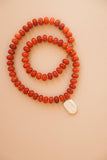 Orange Necklace + Pearl
