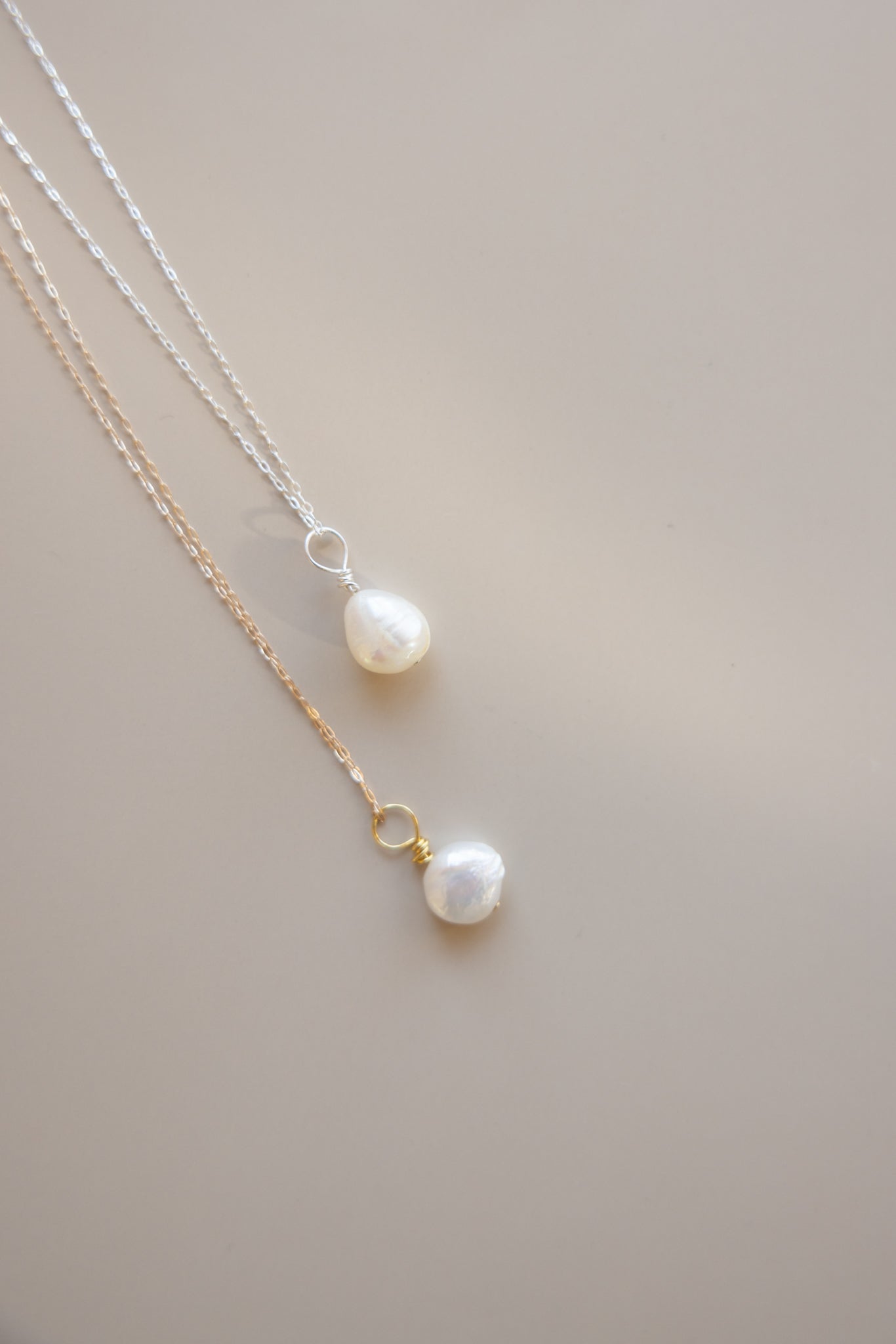 Chain Necklace + Pearl Pendant