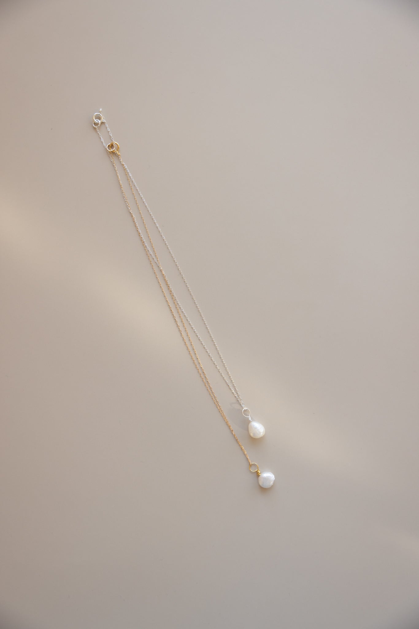 Chain Necklace + Pearl Pendant