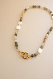 Mixed Quartz + Pearl Necklace
