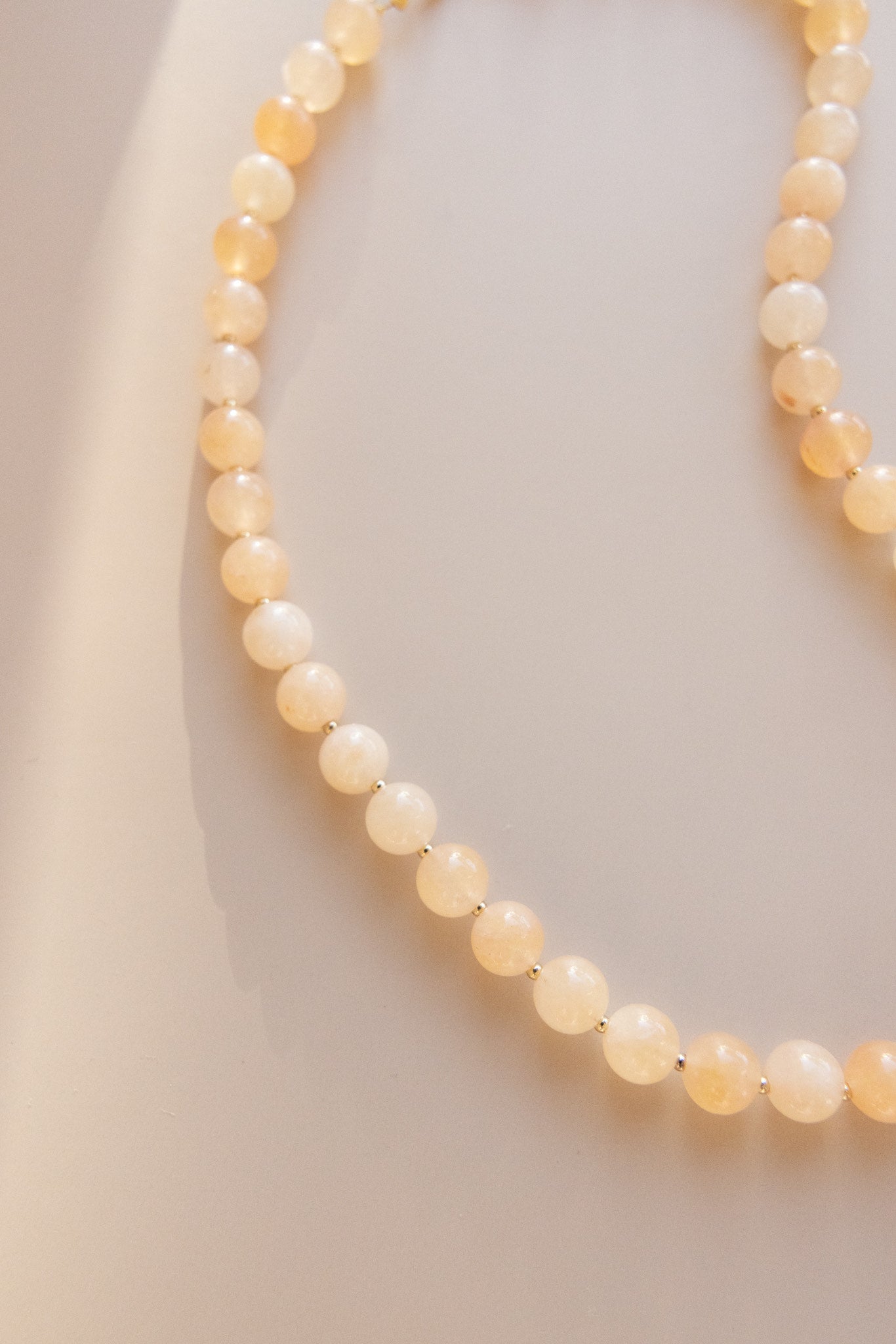 Yellow Calcite + Square Pearl Pendant