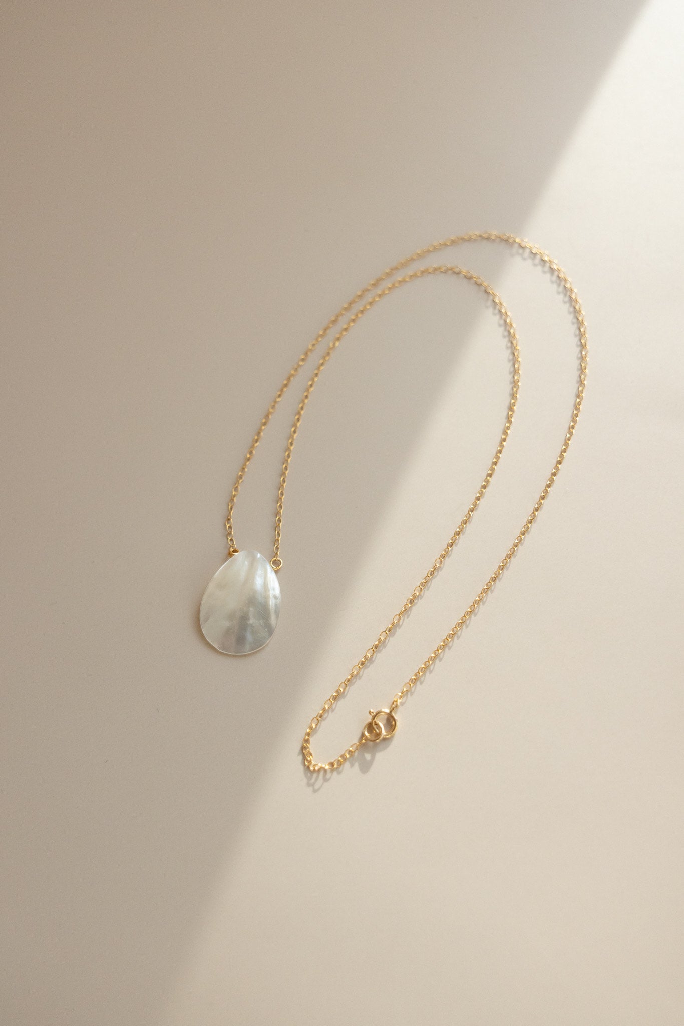Gold Chain + Pearl Shell Droplet