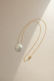 Gold Chain + Pearl Shell Droplet