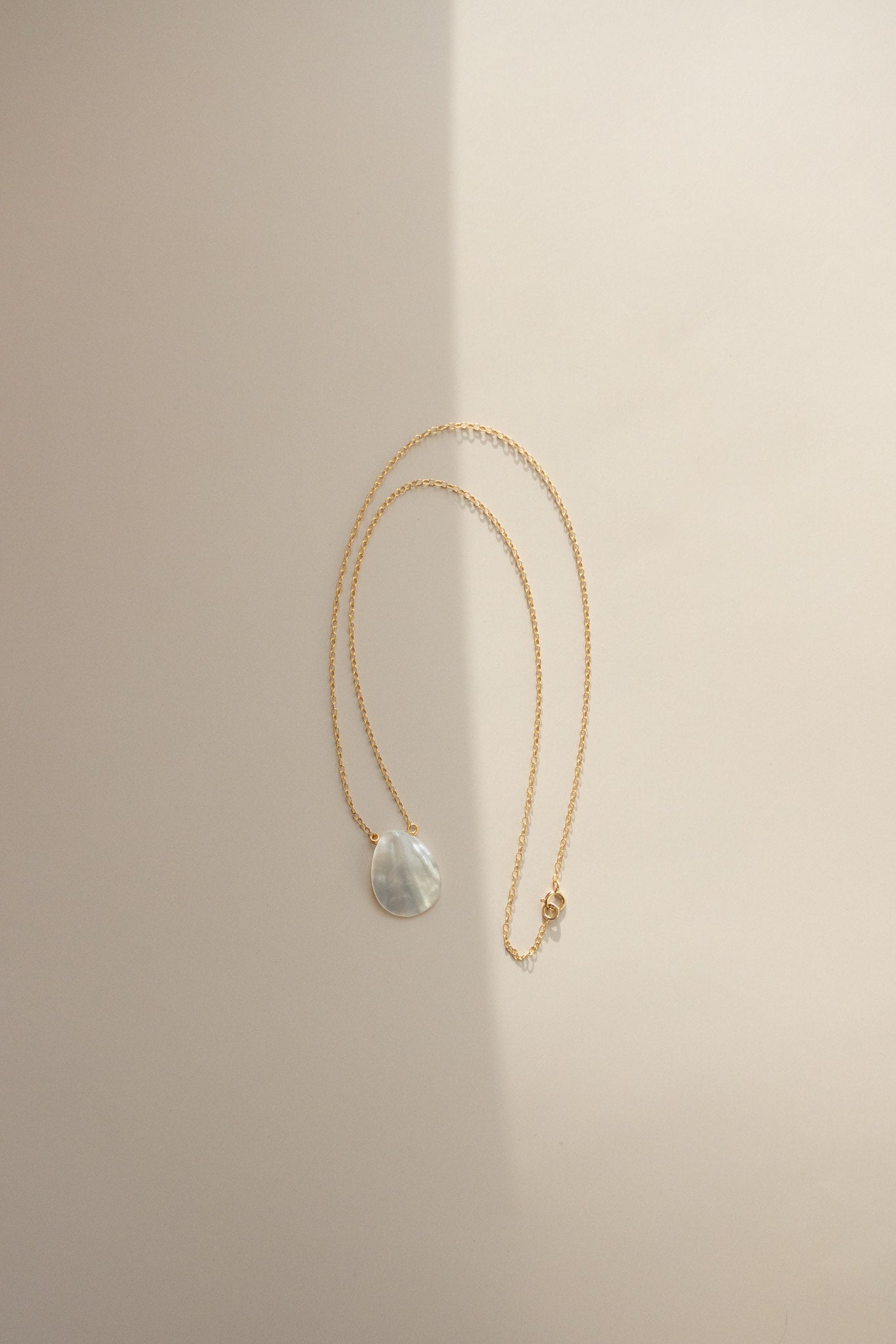 Gold Chain + Pearl Shell Droplet