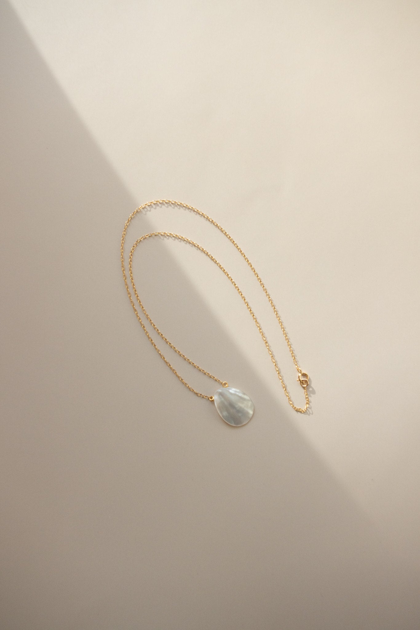 Gold Chain + Pearl Shell Droplet