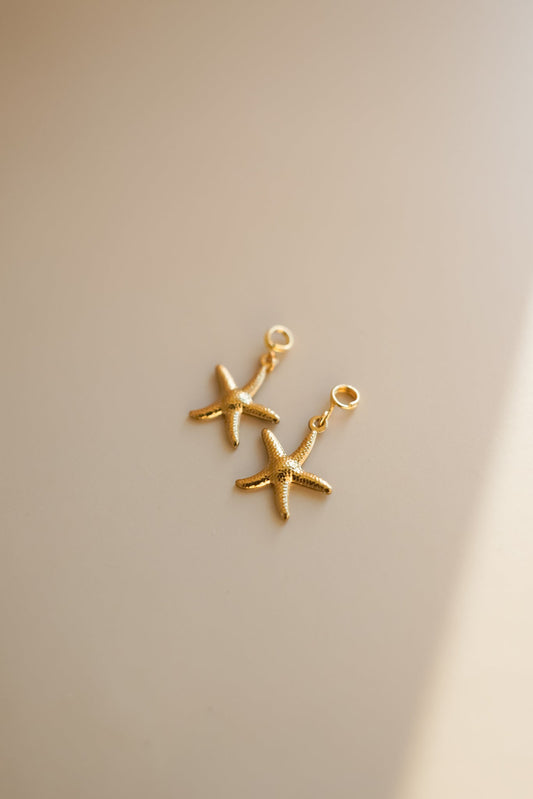 Gold Starfish Earring Charms