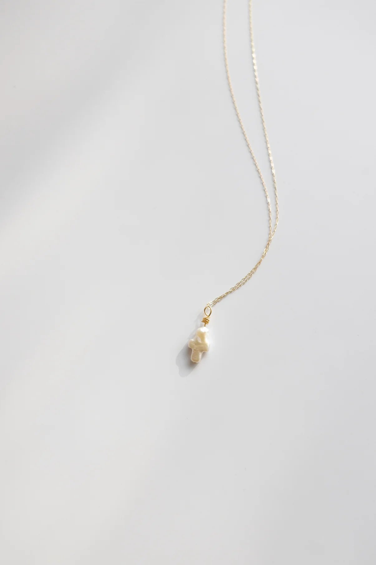 Beads by Kacey Chain + Pearl Cross Necklace