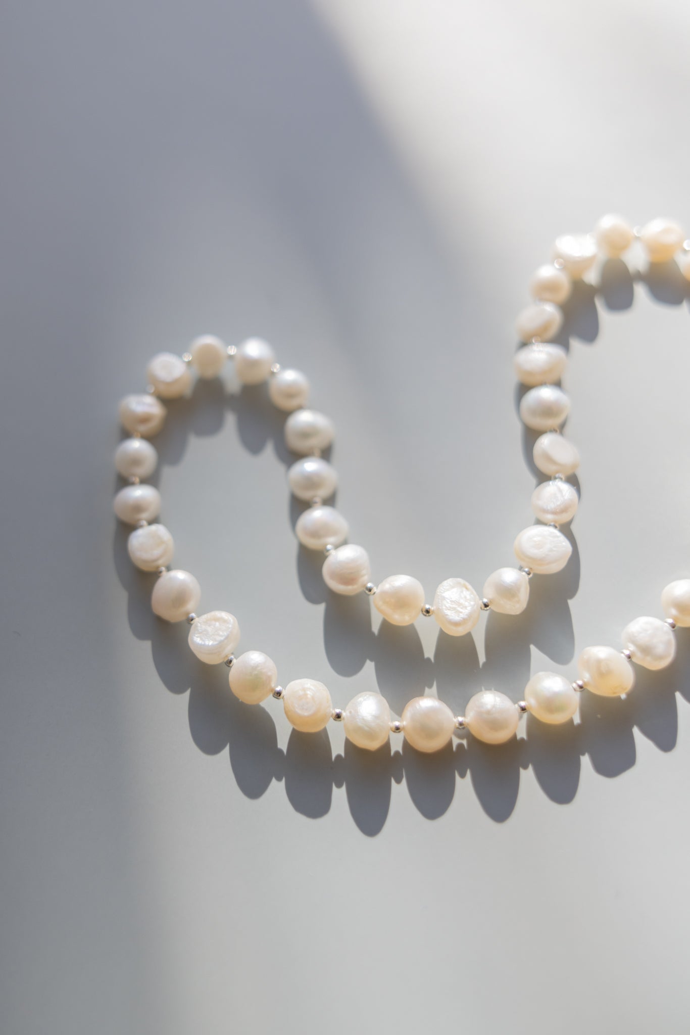 Large Pearl + Gold Necklace