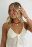 Orange Necklace + Pearl