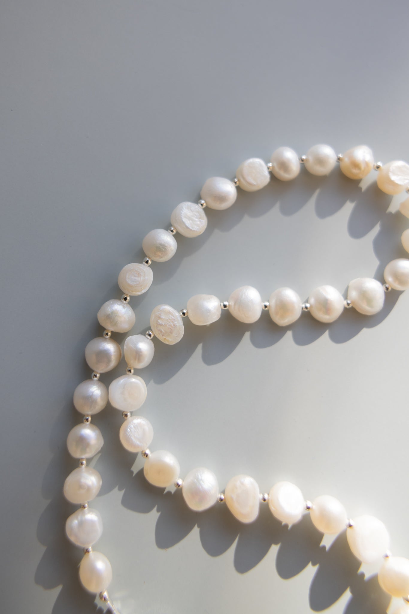 Large Pearl + Gold Necklace