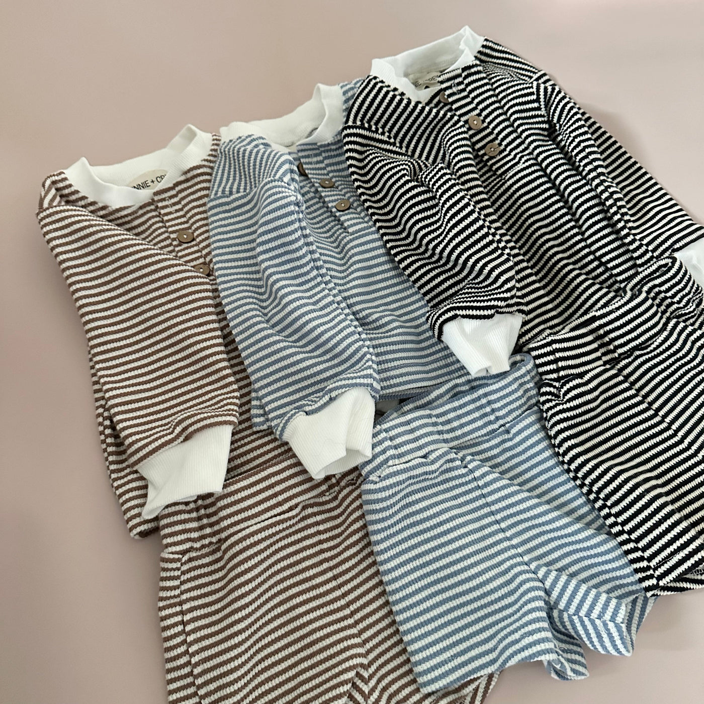 a group of striped clothes