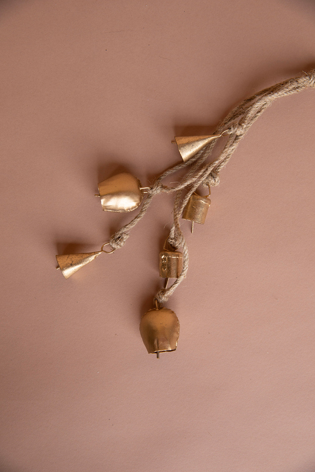 Jingle All the Way Antique Bell & Jute Rope Cluster