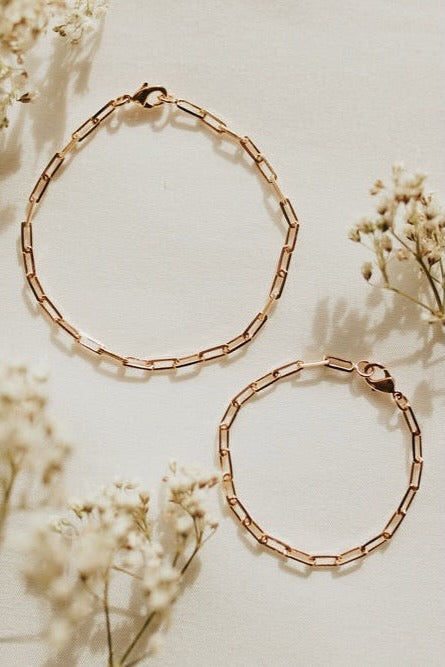 Madeline Gold Filled Paperclip Bracelet