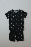 Bamboo Short Set | Midnight Lightning Bolt