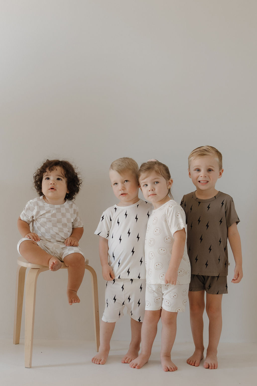 Bamboo Short Set | Checkerboard