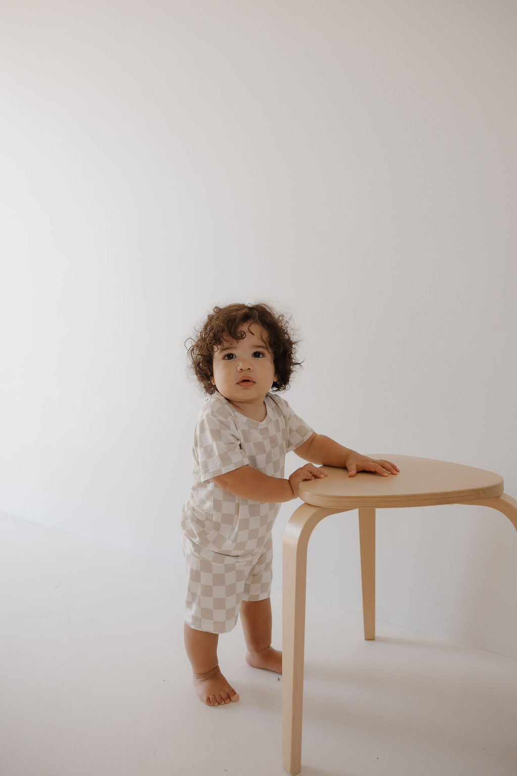 Bamboo Short Set | Checkerboard