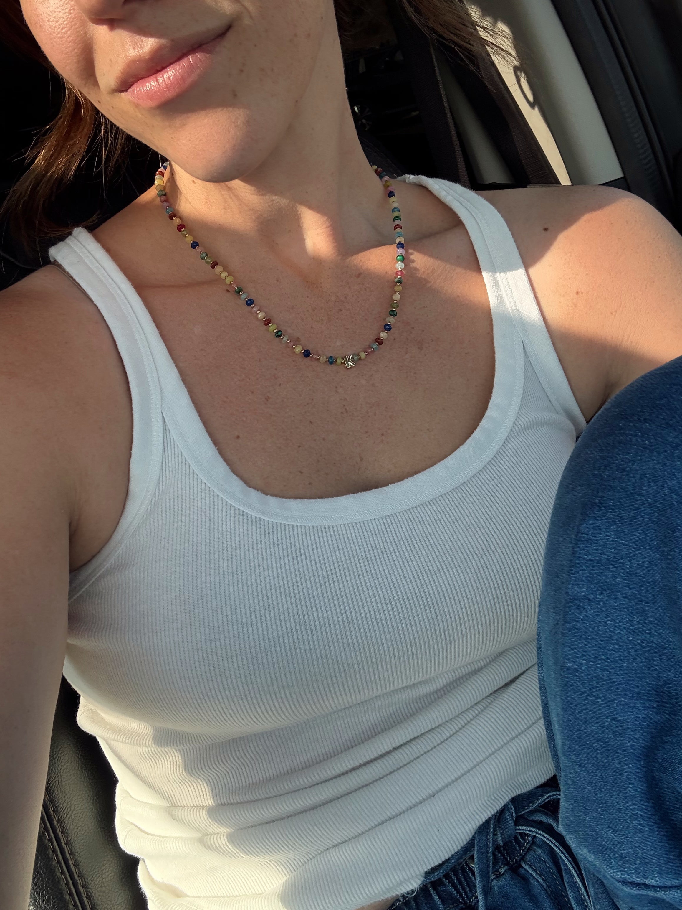 Mini Multicolored + Bubble Initial