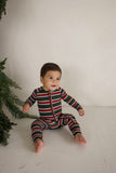 Bamboo Zip Pajamas | Holiday Stripe