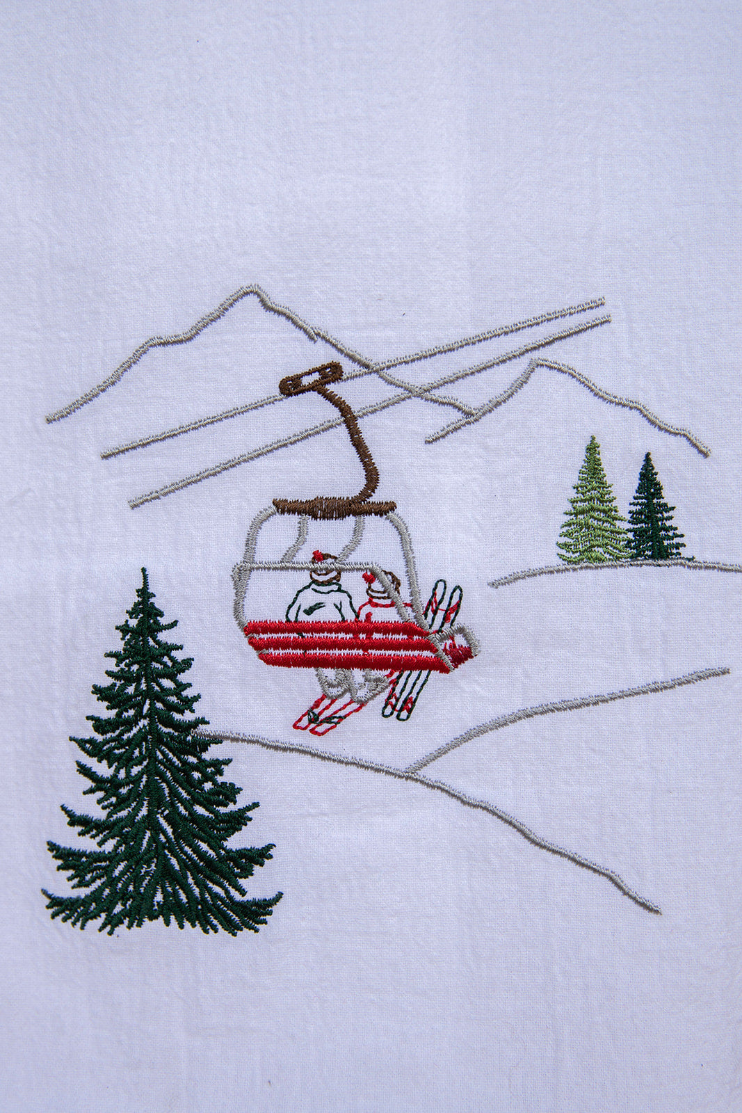 Ski Lift Tea Towel