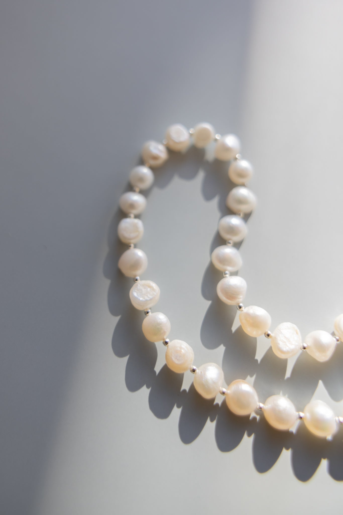 Large Pearl + Gold Necklace