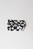 Bamboo Head Wrap | Black & White Wavy Checkerboard
