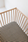 Muslin Crib Sheet | Black Checkered