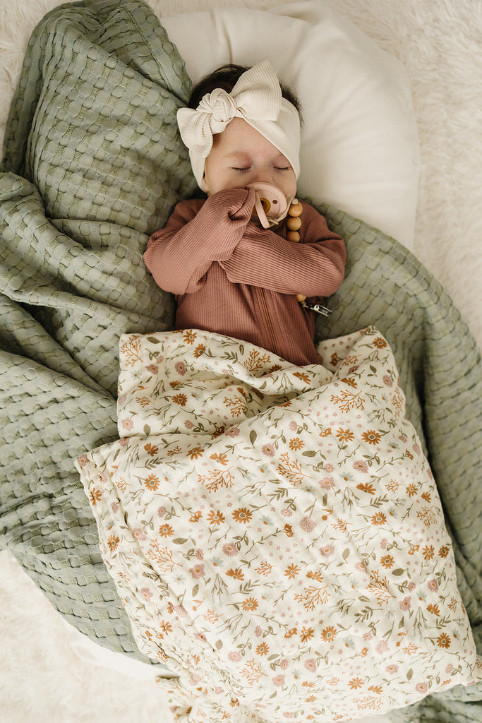 Meadow Floral Muslin Swaddle Blanket