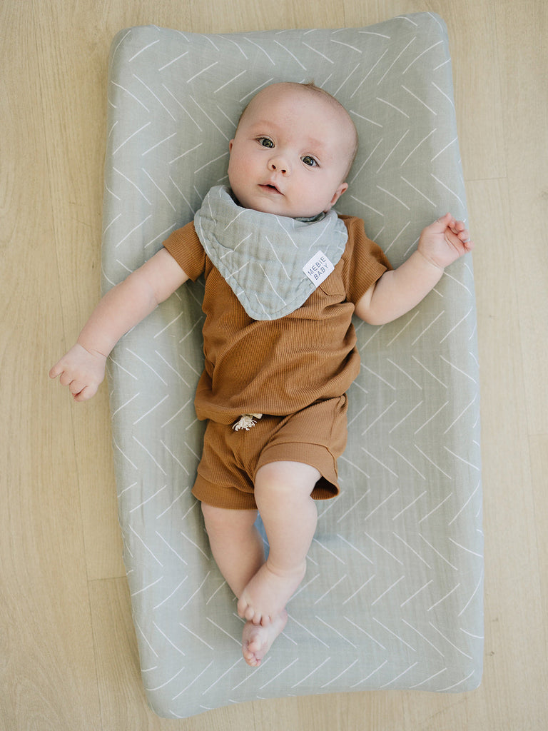 Desert Sage Muslin Changing Pad Cover