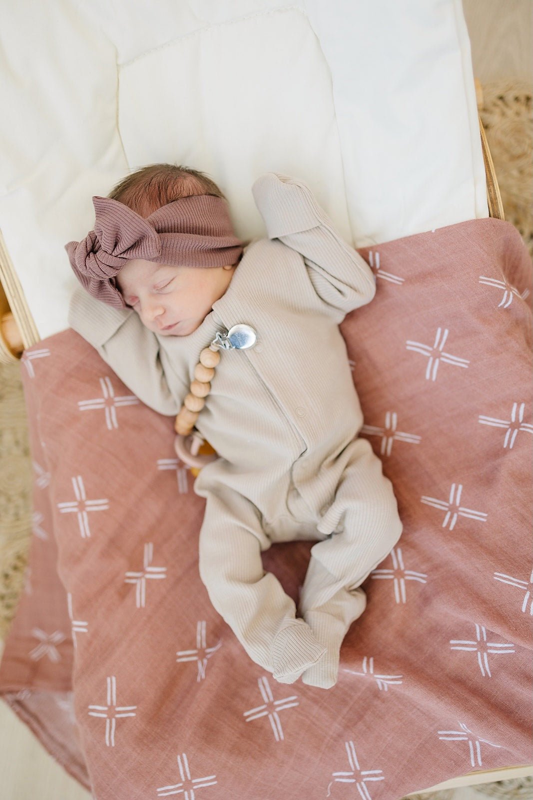 Oatmeal Organic Cotton Ribbed Snap