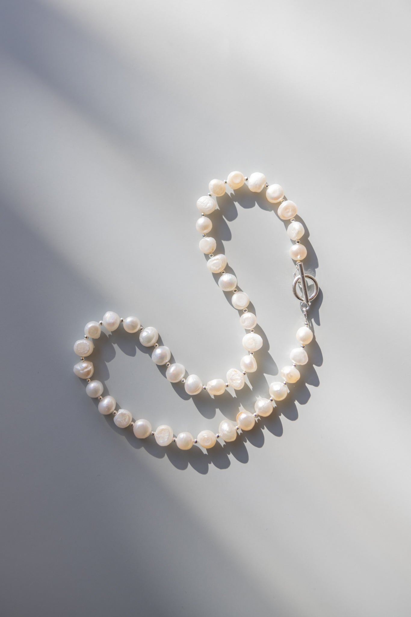 Large Pearl + Gold Necklace