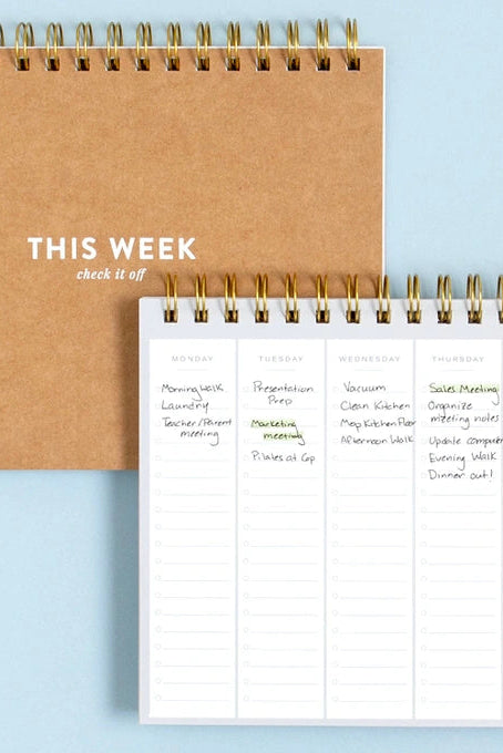 Undated Spiral Weekly Planner