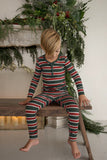 Bamboo Two Piece Pajamas | Holiday Stripe