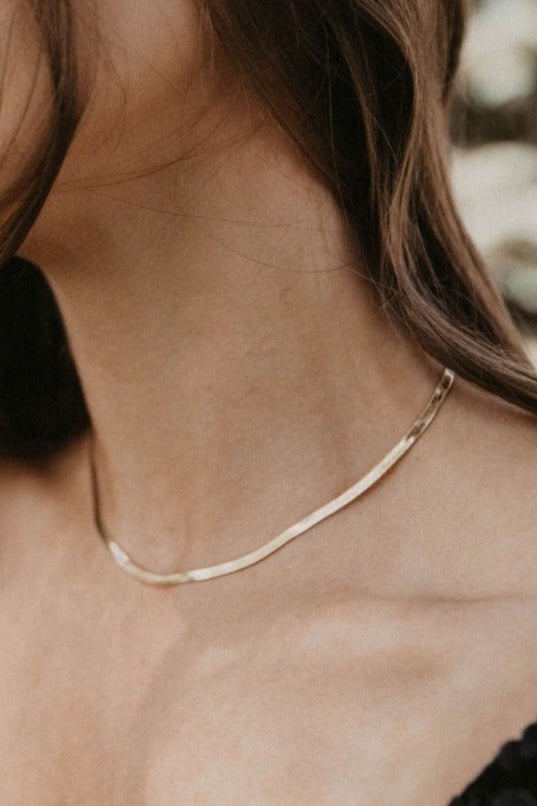 Jade Herringbone Necklace