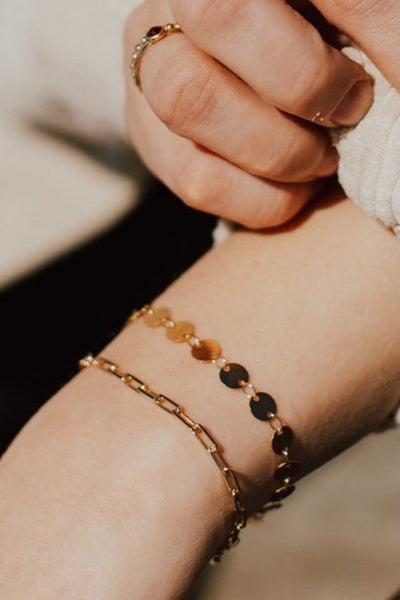 Chloe Gold Filled Coin Bracelet – ROOLEE