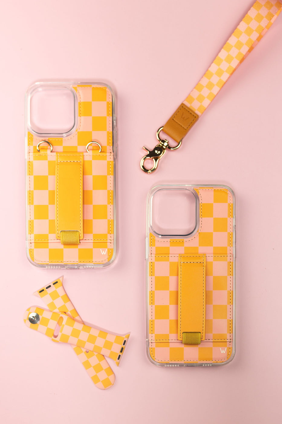 a cell phone case and wrist strap