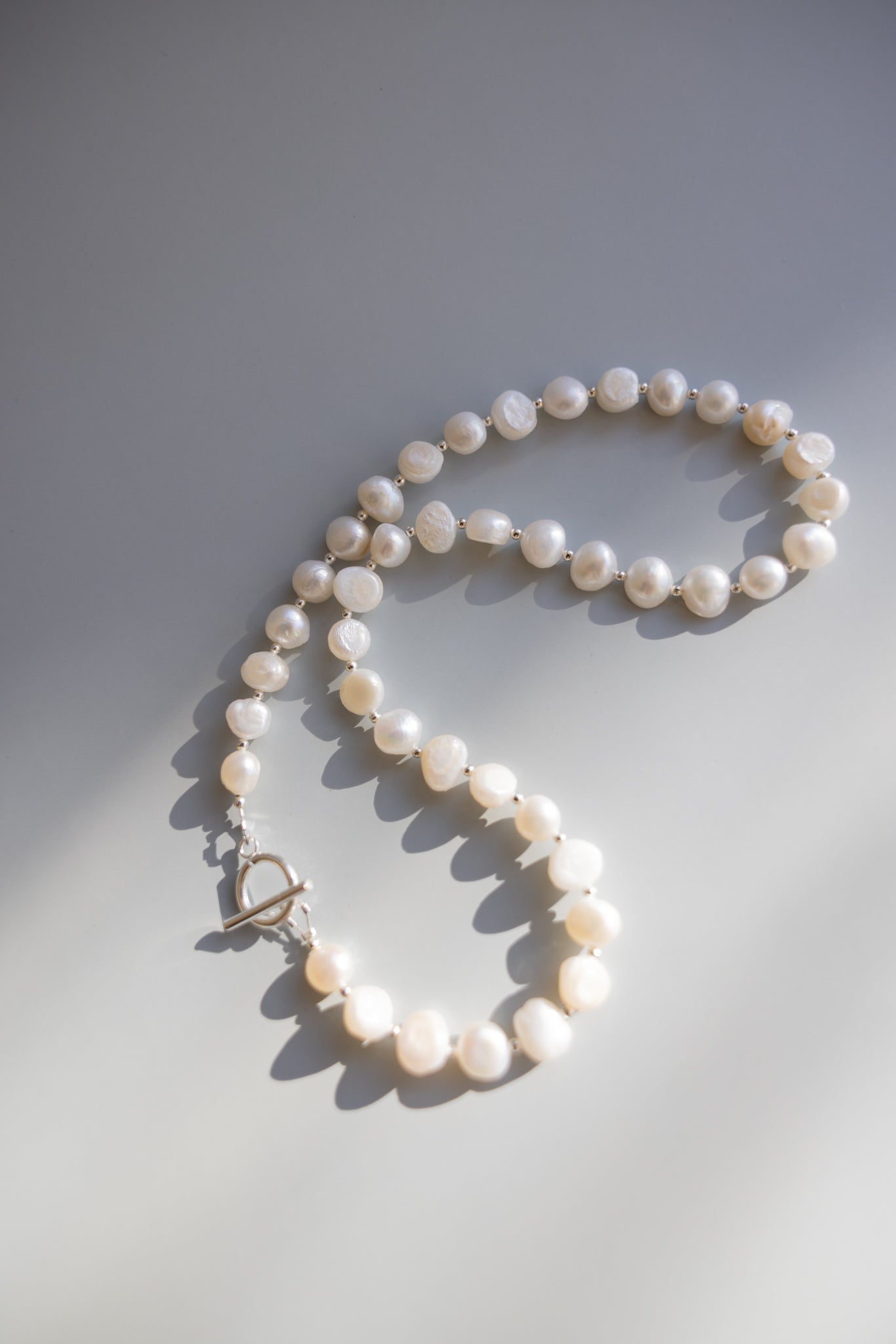 Large Pearl + Gold Necklace