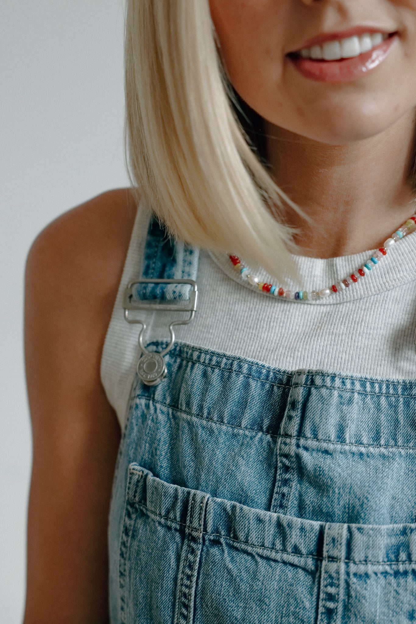 Mixed Gemstone + Pearl Necklace