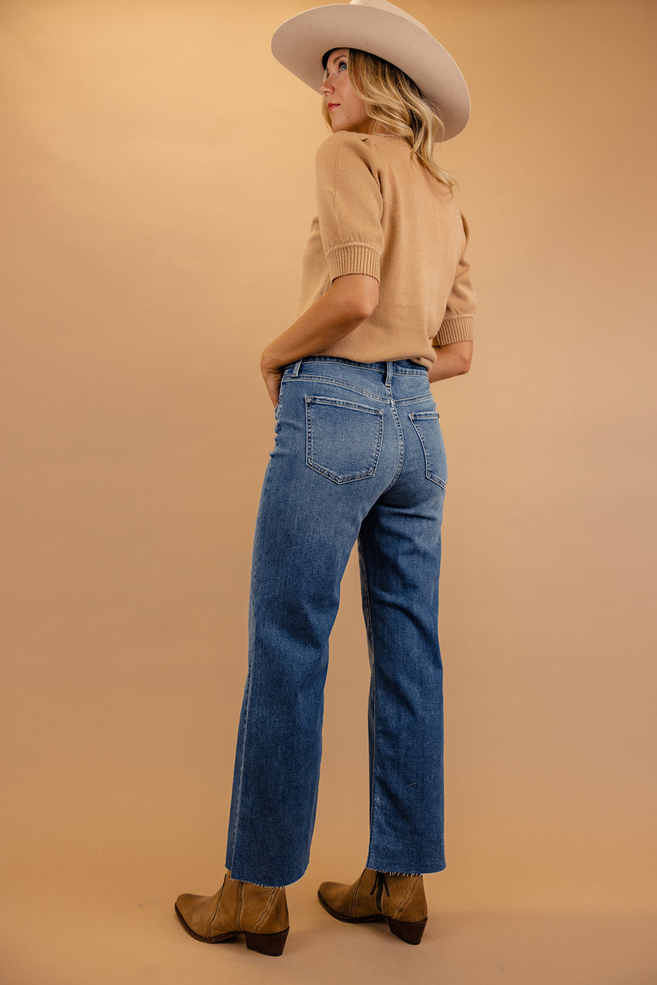 Ruby High Rise Wide Leg Jeans