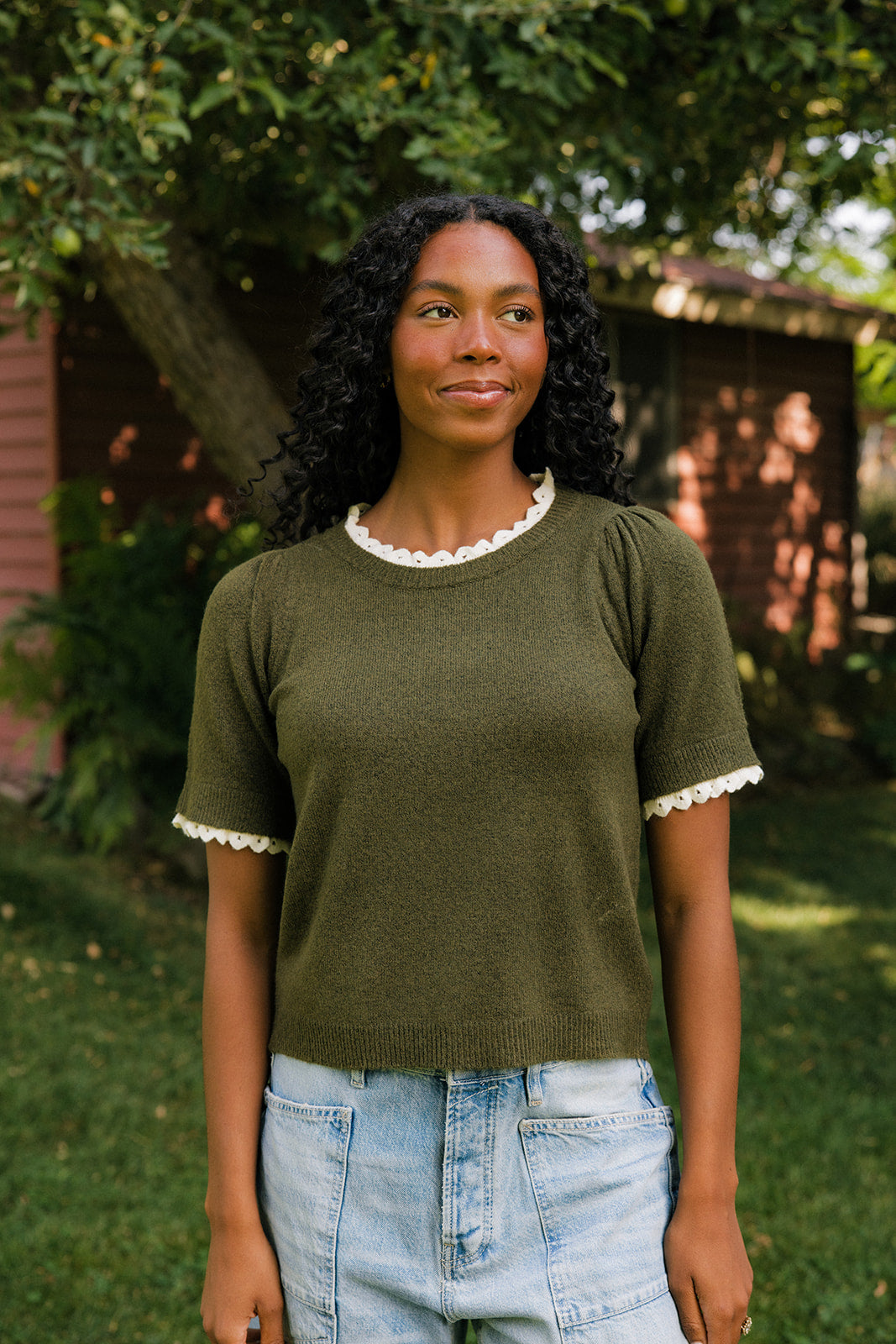 Marlowe Lace Knit Top