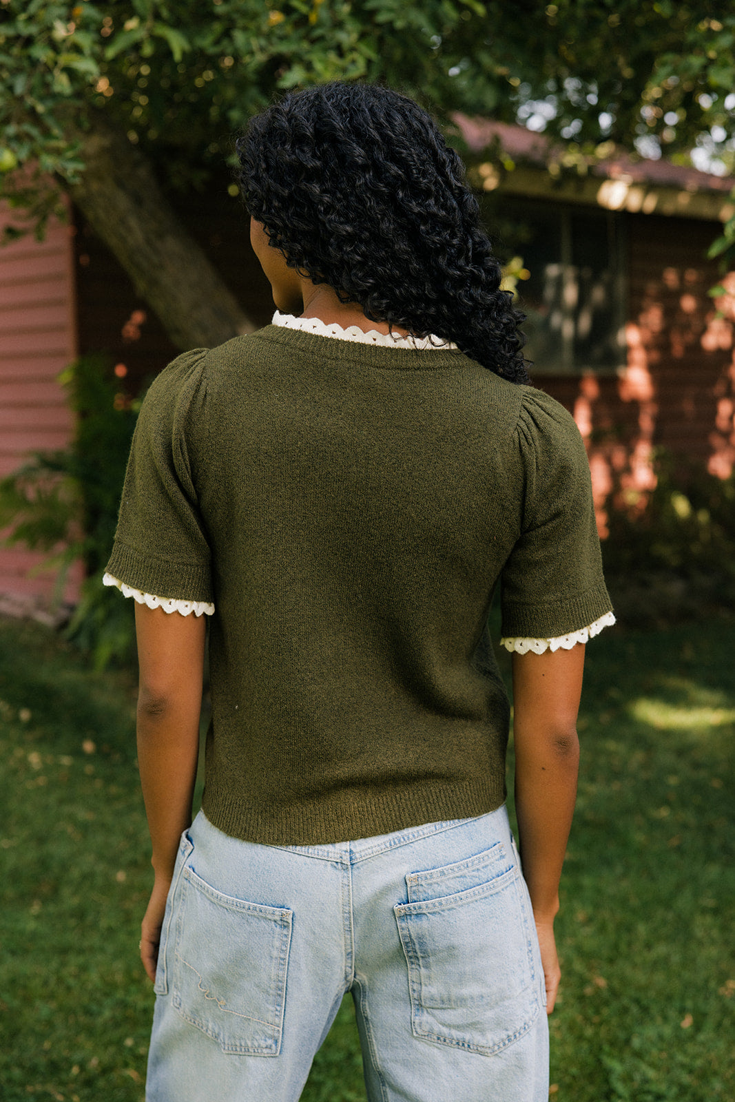 Marlowe Lace Knit Top