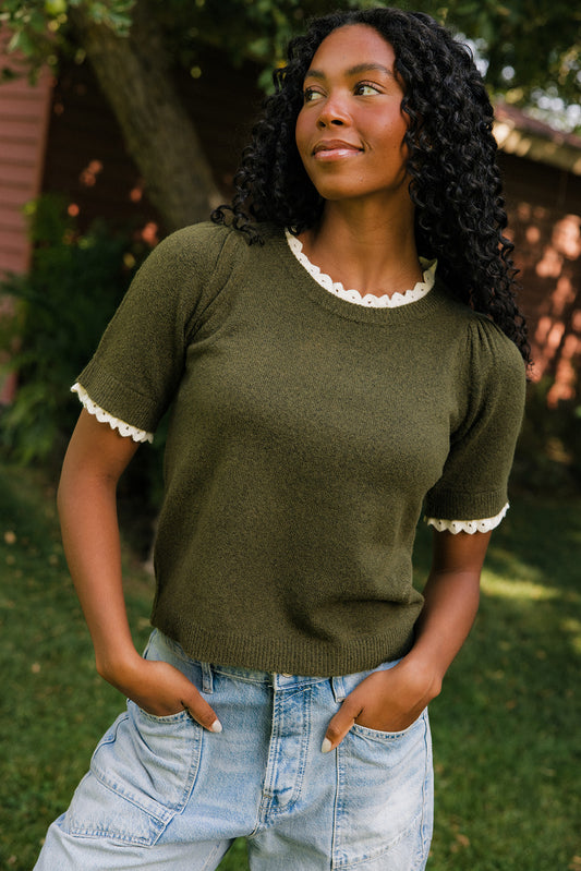 Marlowe Lace Knit Top
