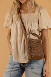 Kaia Open Weave Bucket Crossbody